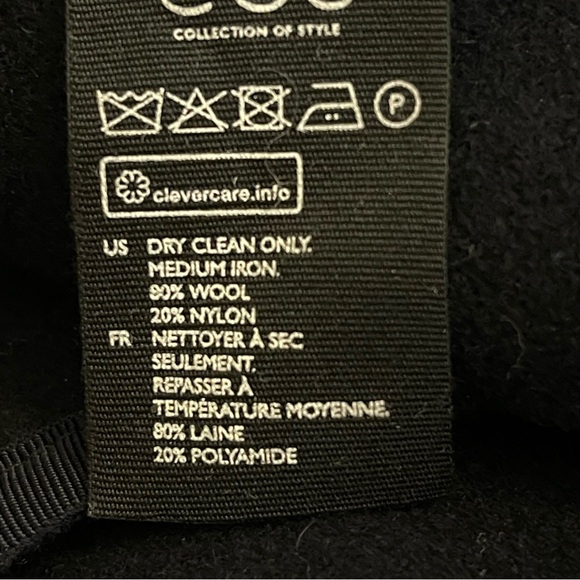 COS Black Wool Blend Longline Cape Poncho Coat Pockets size L - XL NWT MSRP $350 - Picture 11 of 13